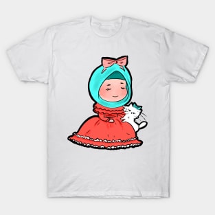 Chibi Zara & her pet cat T-Shirt